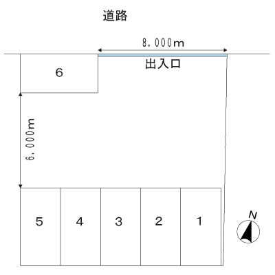 南万騎が原月極駐車場区画図