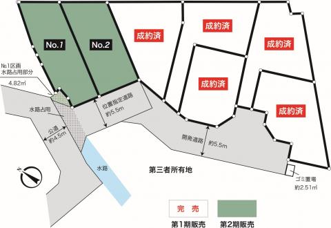 中田東４丁目建築条件なし売地　№１区画
