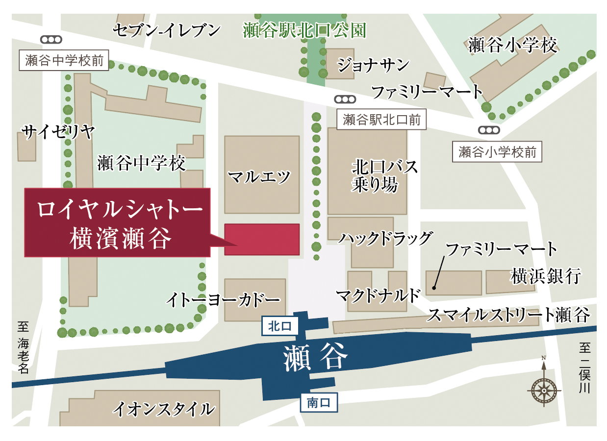 瀬谷駅より平坦徒歩1分の好立地!